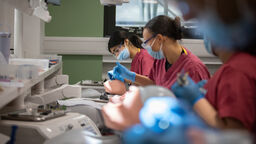 Students using phantom heads in the CSLE